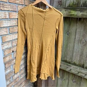 We The Free Mustard Long Sleeve Top/Mini Dress